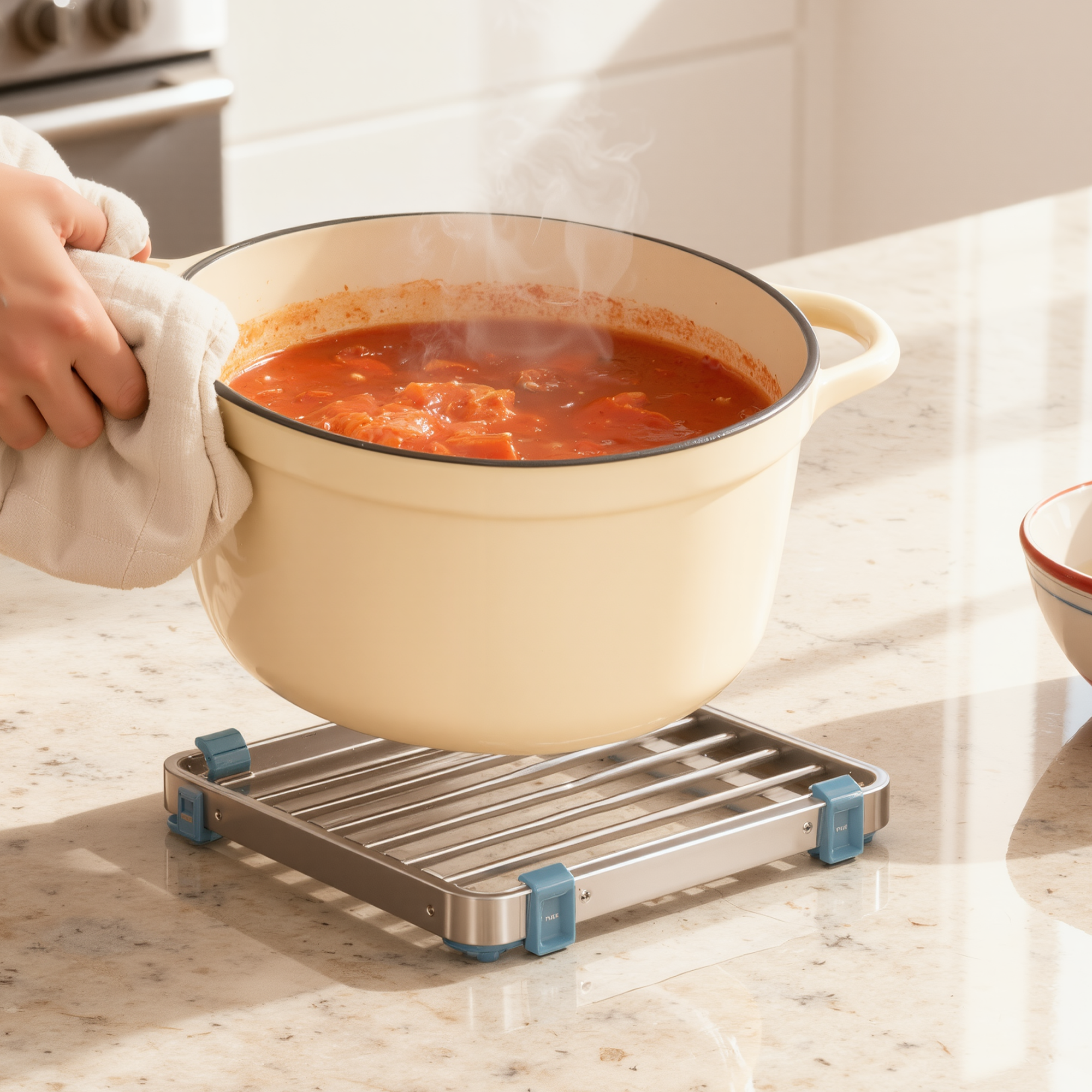 加厚不锈钢防烫锅垫隔热垫家用厨房餐垫多功能锅具支架蒸架置物架