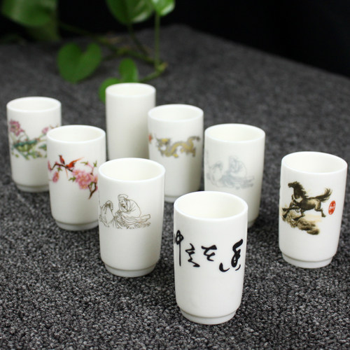 玉瓷紫砂釉上彩闻香杯功夫茶具茶道零配通透细腻特色贴花茶道特价 - 封面