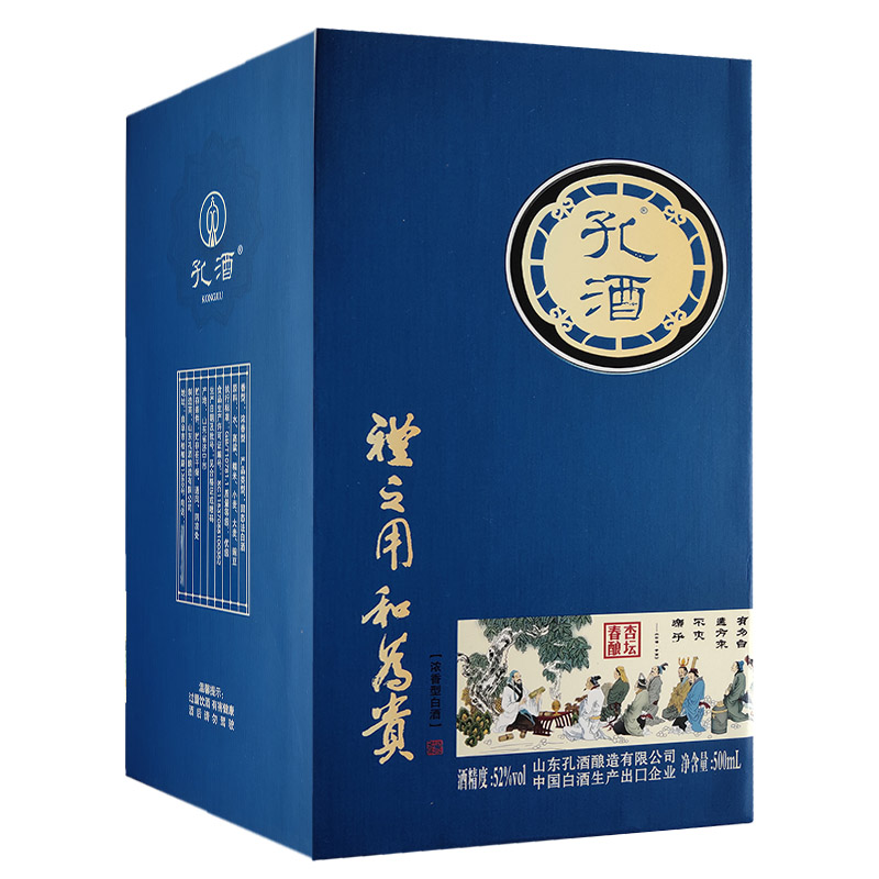 山东孔酒52度浓香型6瓶和为贵