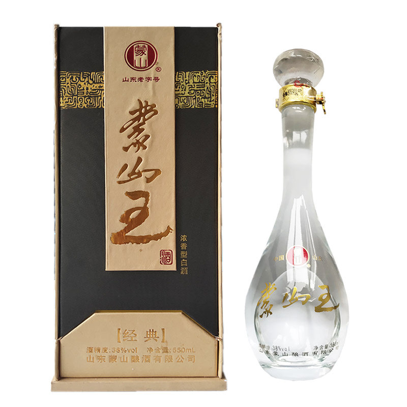 蒙山王经典38度浓香型白酒550ml/瓶*4瓶/箱