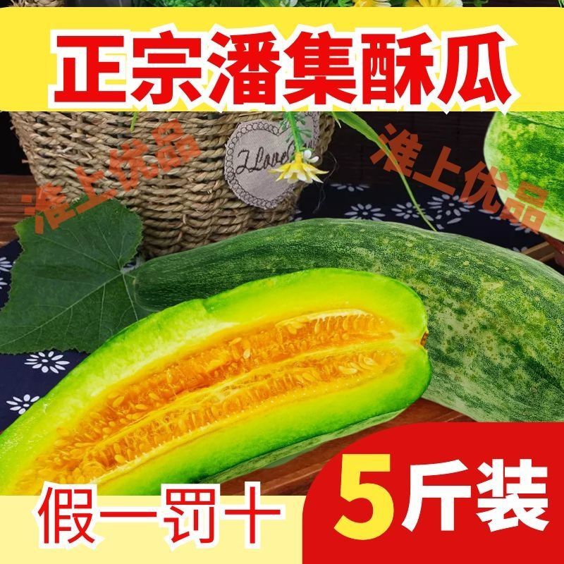 安徽淮南特产潘集酥瓜苏瓜羊角蜜羊角酥香瓜甜瓜新鲜采摘代楼戴楼