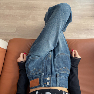 2026年新款 装 爆款 设计感高腰显瘦春装 微喇牛仔裤 喇叭拖地裤 女春季