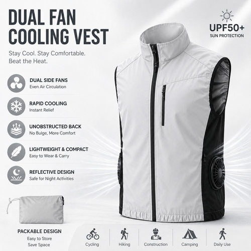 侧腰空调服马Summer side waist fan vest fishing clothes  vest