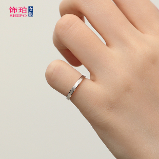 925纯银尾戒女小指轻奢高级感自律超小单身闭口拉丝尾戒女生时尚