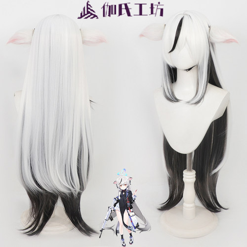 春原心奈cos假发拼色分体耳朵