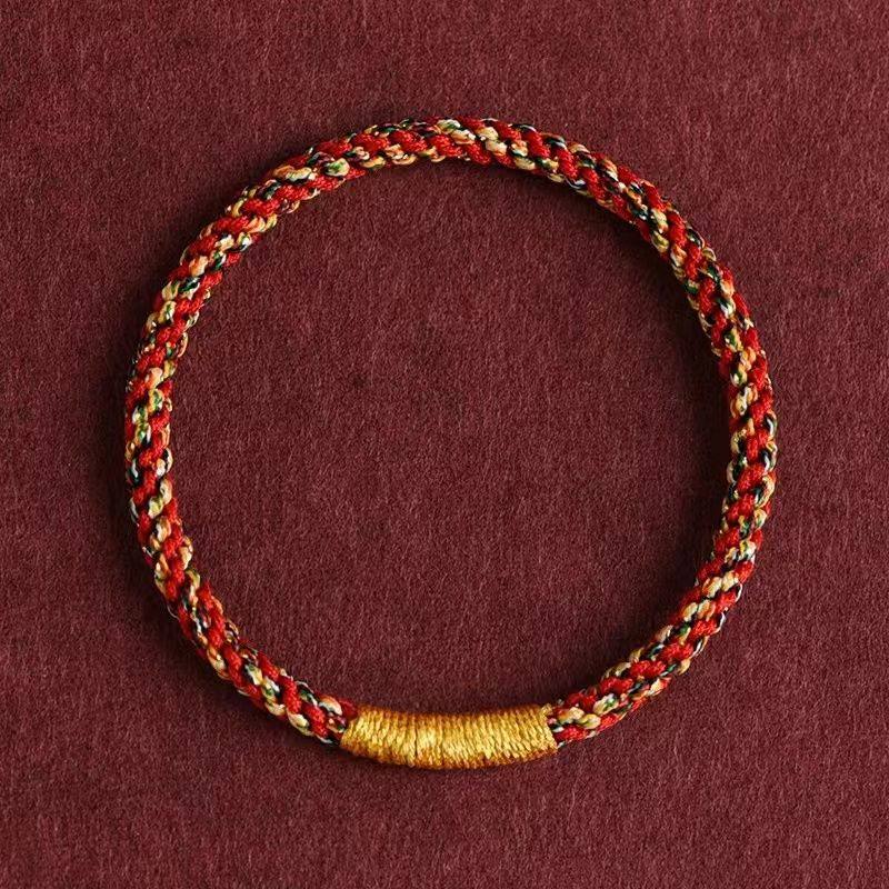 发财生肖本命年转运红绳无痕手环手工编织红绳手链无痕玉米结3mm