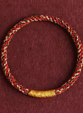 发财生肖本命年转运红绳无痕手环手工编织红绳手链无痕玉米结3mm