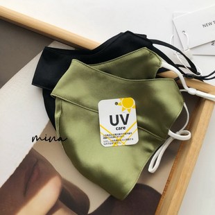 护眼角100%桑蚕丝遮阳面罩19姆米防晒防紫外线透气敏感肌真丝口罩