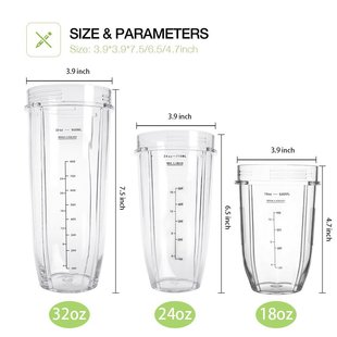 Ninja 破壁机榨汁机料理机搅拌机1000W杯子18 24 32OZ 杯子配件