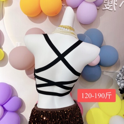 大码美背文胸背心垫可拆卸