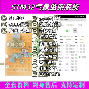 基于STM32单片机农业气象监测系统设计定制大气压风速雨量检环境