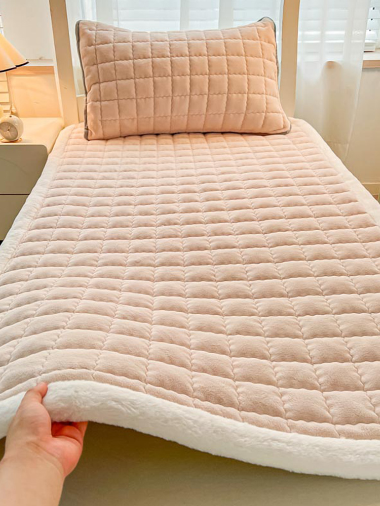 学生床垫90x190cm宿舍单人床褥垫加绒垫被加厚床单牛奶绒褥子软垫