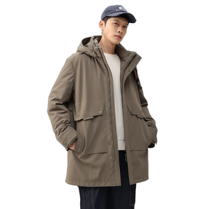 雪中飞2024秋冬新款男士短款连帽羽绒服保暖工装户外一衣三穿防风