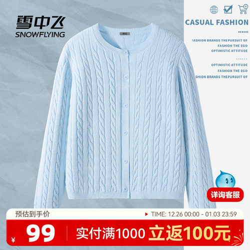 雪中飞毛衣女春秋新款外搭针织衫