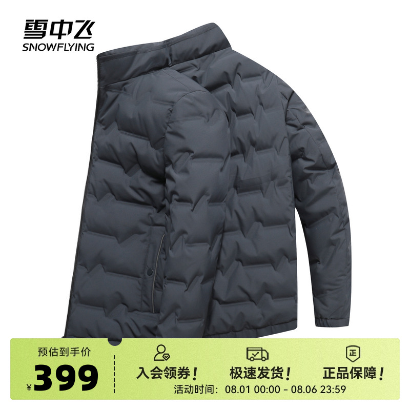 商务休闲短款羽绒服雪中飞立领