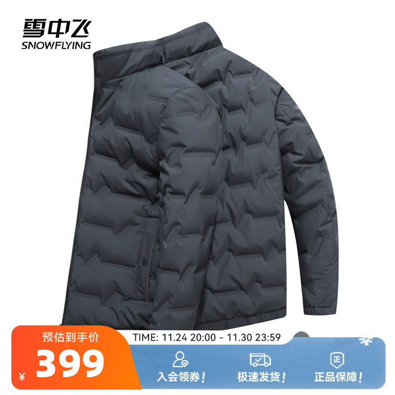 商务休闲短款羽绒服雪中飞立领