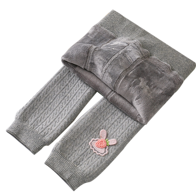 女童九分打底裤秋冬季厚款加绒