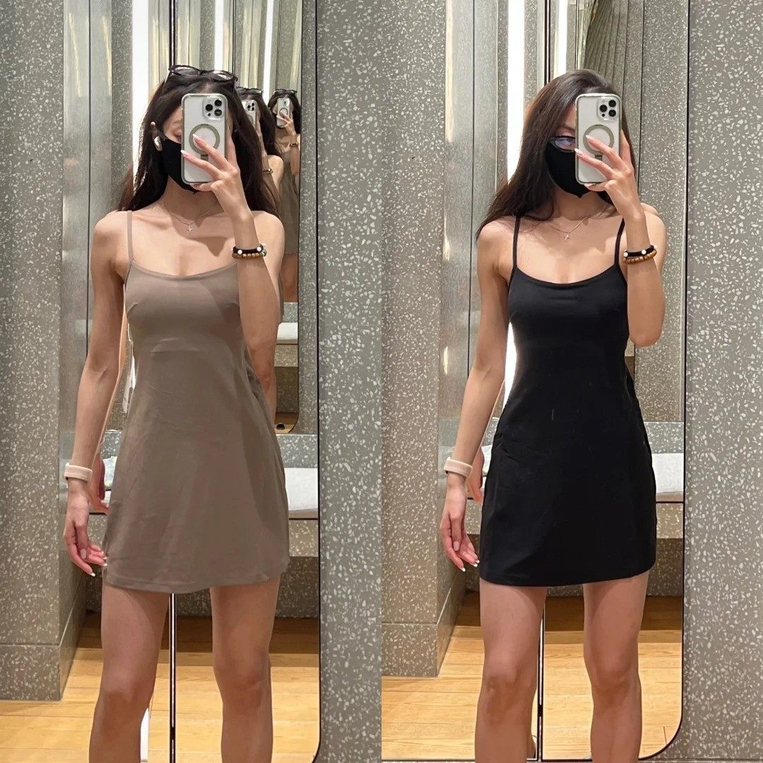 2025新款 Align同款女士运动吊带裙 含胸垫安全裤美背瑜伽网球裙,女装/女士精品,连衣裙,淘宝优惠券,粉丝福利购,淘宝优惠卷