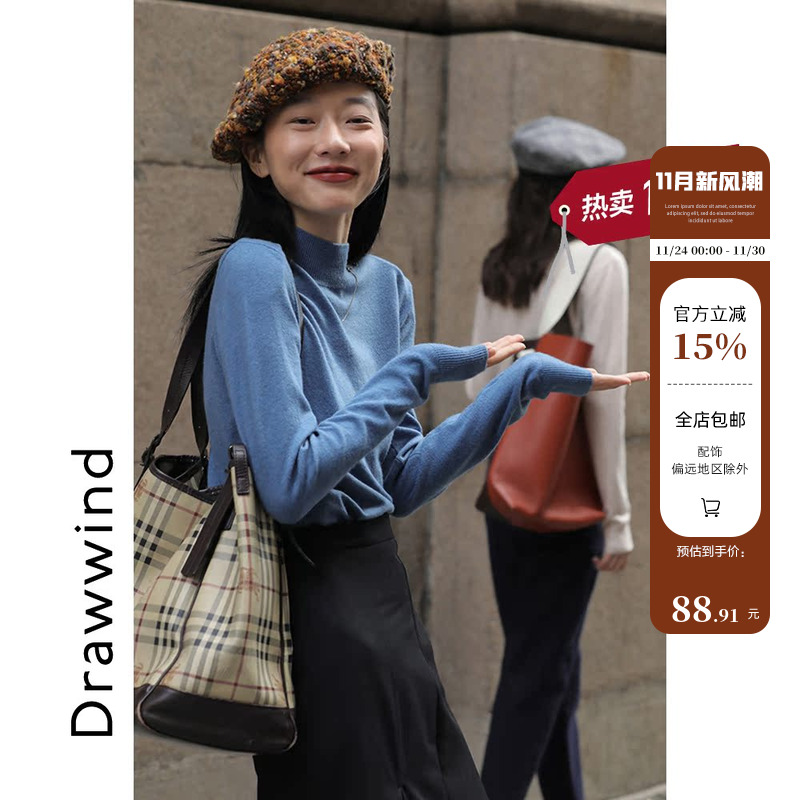 drawwind风家新款女士时髦针织衫