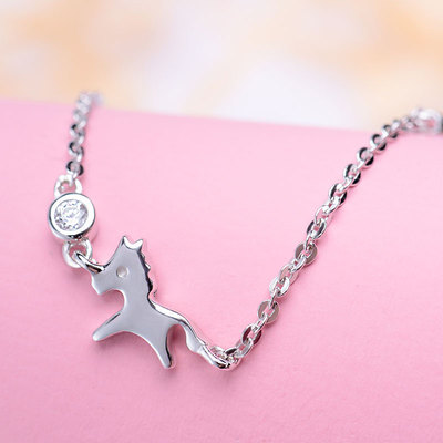 纯银森系生日礼物手链送女友