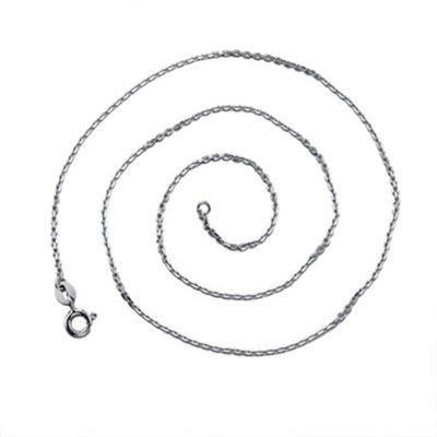 justus纯银无吊坠车花十字链子