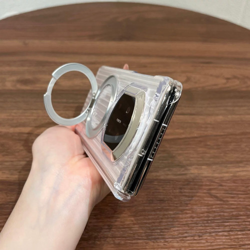 适用于华为 Mate X7手机壳折叠屏新款X6瓦楞纹保护套Matex5典藏版双中轴全包X3防摔半透明磨砂男女款简约外壳