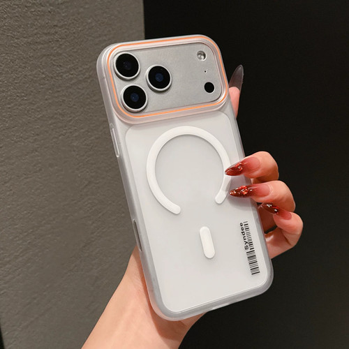 适用苹果18promax半透明磨砂防指纹手机壳新款iphone17pro高级感Magsafe磁吸16全包防摔15保护套14pm男女款
