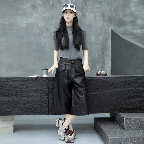 阔腿裤女2025年秋季新款七分裤