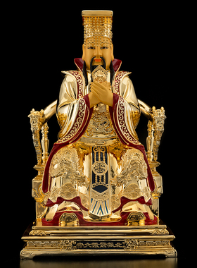 纯铜四御天神紫微大帝神像