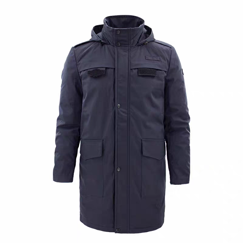 新款冬季羽绒服通勤战术藏蓝色白鸭绒冲锋衣防风雨加厚保暖棉服男