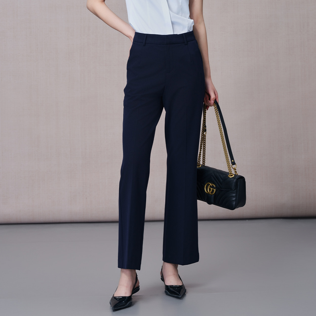 匡册西装裤女2025秋季新款时尚通勤轻职场高腰显瘦窄版直筒喇叭裤,女装/女士精品,西装裤/正装裤,淘宝优惠券,粉丝福利购,淘宝优惠卷