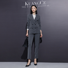 职业西装套装女2025夏新款公务员教师答辩面试商务西服正装工作服