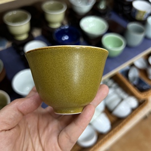 窑柴窑茶叶末釉主人杯单杯景德镇中式手工复古茶具茶杯品茗杯