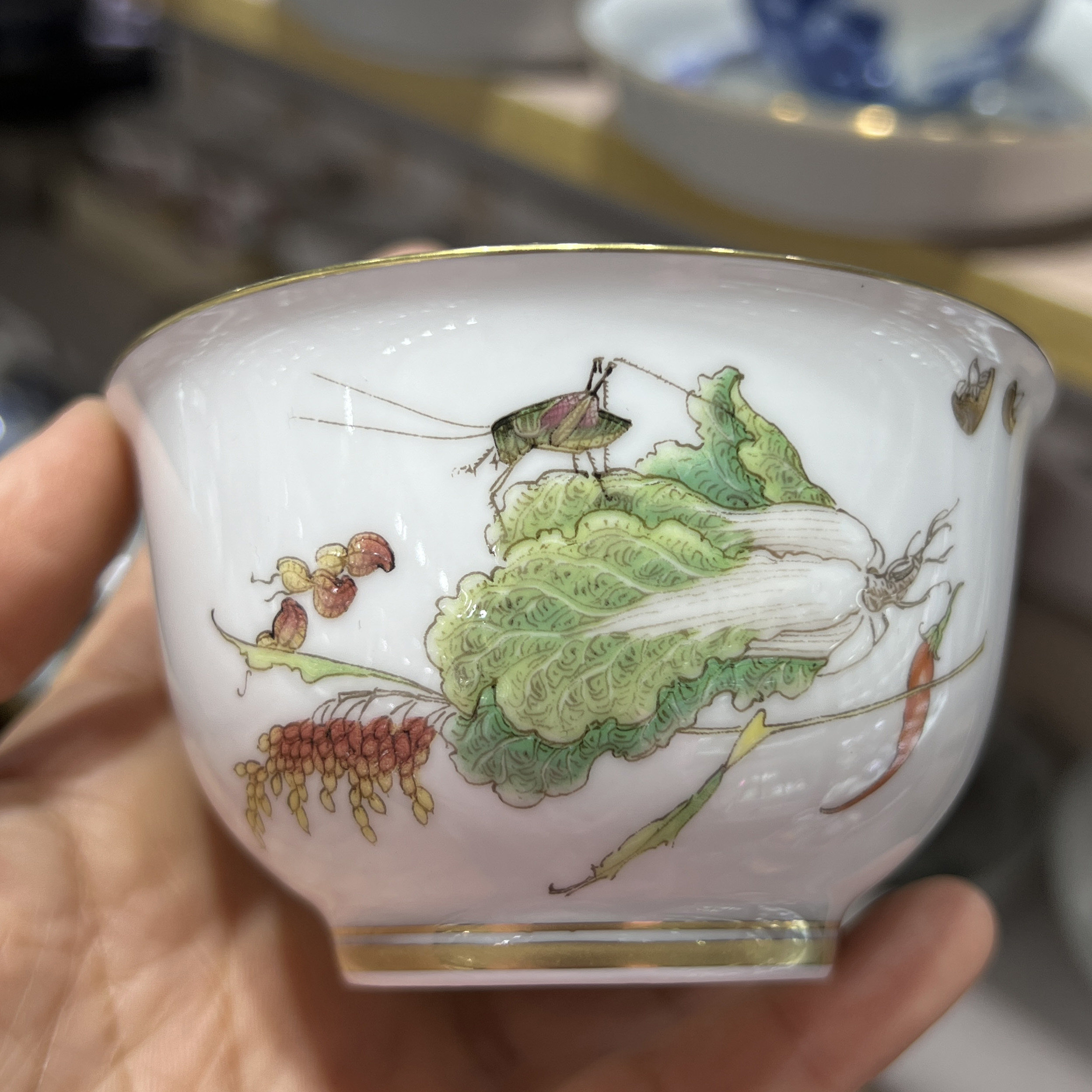 景德镇陶瓷高白泥仿古描金粉彩压手杯高档品茗杯茶杯个人主人杯子,餐饮具,茶杯,淘宝优惠券,粉丝福利购,淘宝优惠卷