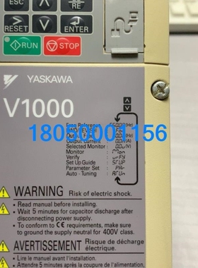 【议价】【议价】安川变频器CIMR-VT2A0004BAA 220V0.75