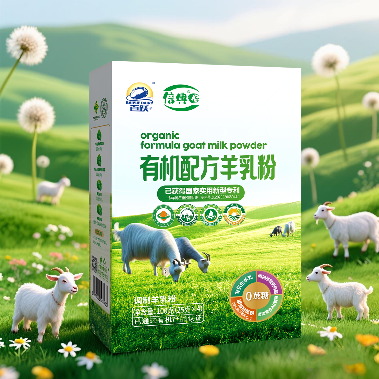 百跃倍典有机羊奶粉100g盒装
