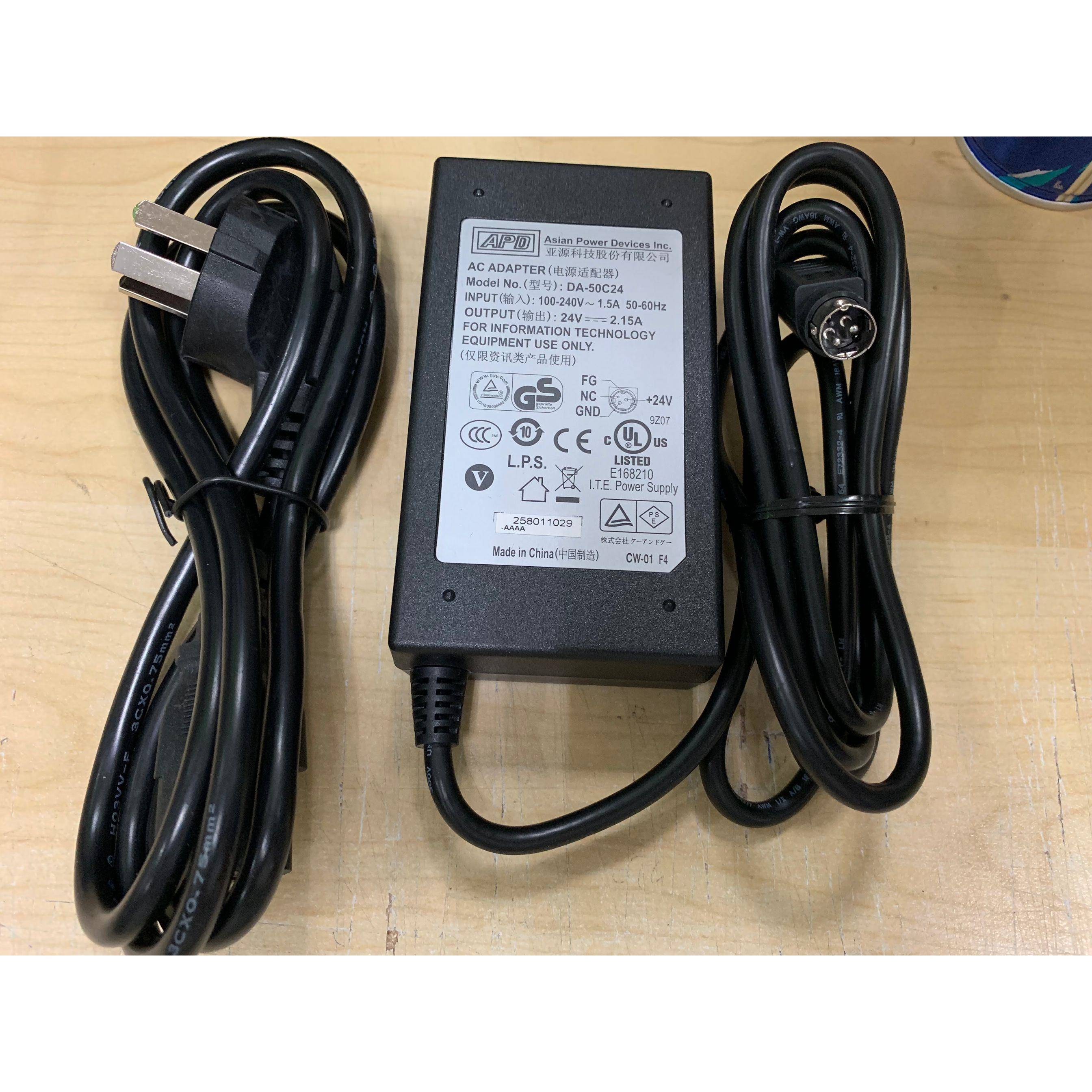 ADP亚源原装打印机电源适配器24V2.15A 2.5A 2A 三针接口DA-50C24