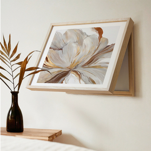 中古风电表箱装饰画奶油风餐厅客厅配电箱遮挡挂画可翻盖免打孔