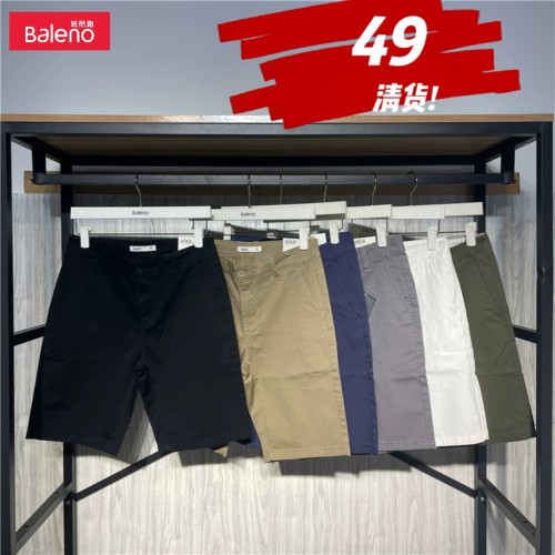 班尼路夏季新款休闲裤男纯棉纯色
