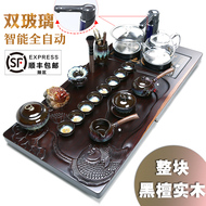 bàn pha trà điện Chengxian toàn bộ bộ trà gỗ mun tại nhà bộ hoàn chỉnh hoàn toàn tự động tất cả trong một khay trà Kung Fu bàn trà văn phòng bán bàn trà điện ban tra dien thong minh