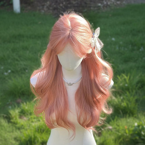 doll感粉色假发女长发大