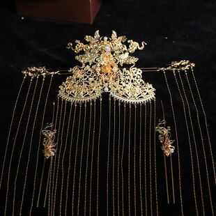 金缕衣国风经典纯手工古发簪风古典汉服发冠唐制明制配饰凤冠流苏