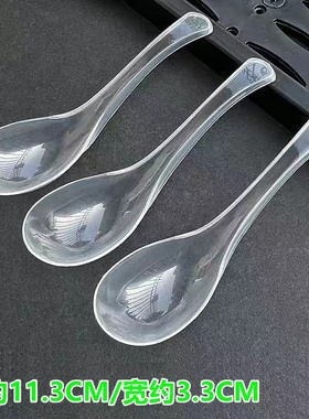 一次性勺子加厚塑料PP808外卖打包商用快餐汤勺调羹批发