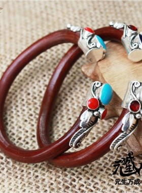 西藏野生手镯男女款鸡血藤