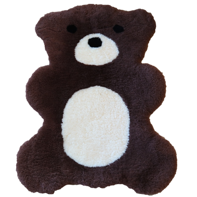 纯羊毛椅子垫坐垫卡通小熊沙发垫皮毛一体餐椅垫梳妆台羊剪绒座垫