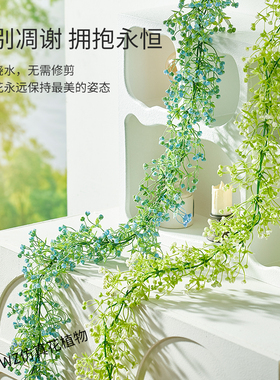 电线外露遮丑藤条风铃草藤蔓家居绿植婚庆壁挂装饰花园布置造景