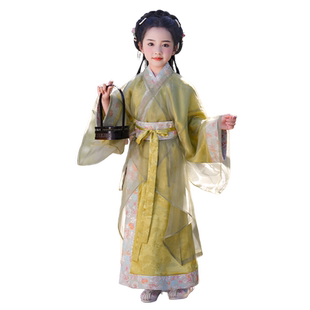 童锣湾原创汉服女童2026新款儿童绝美春秋款战国袍超仙中秋节套装