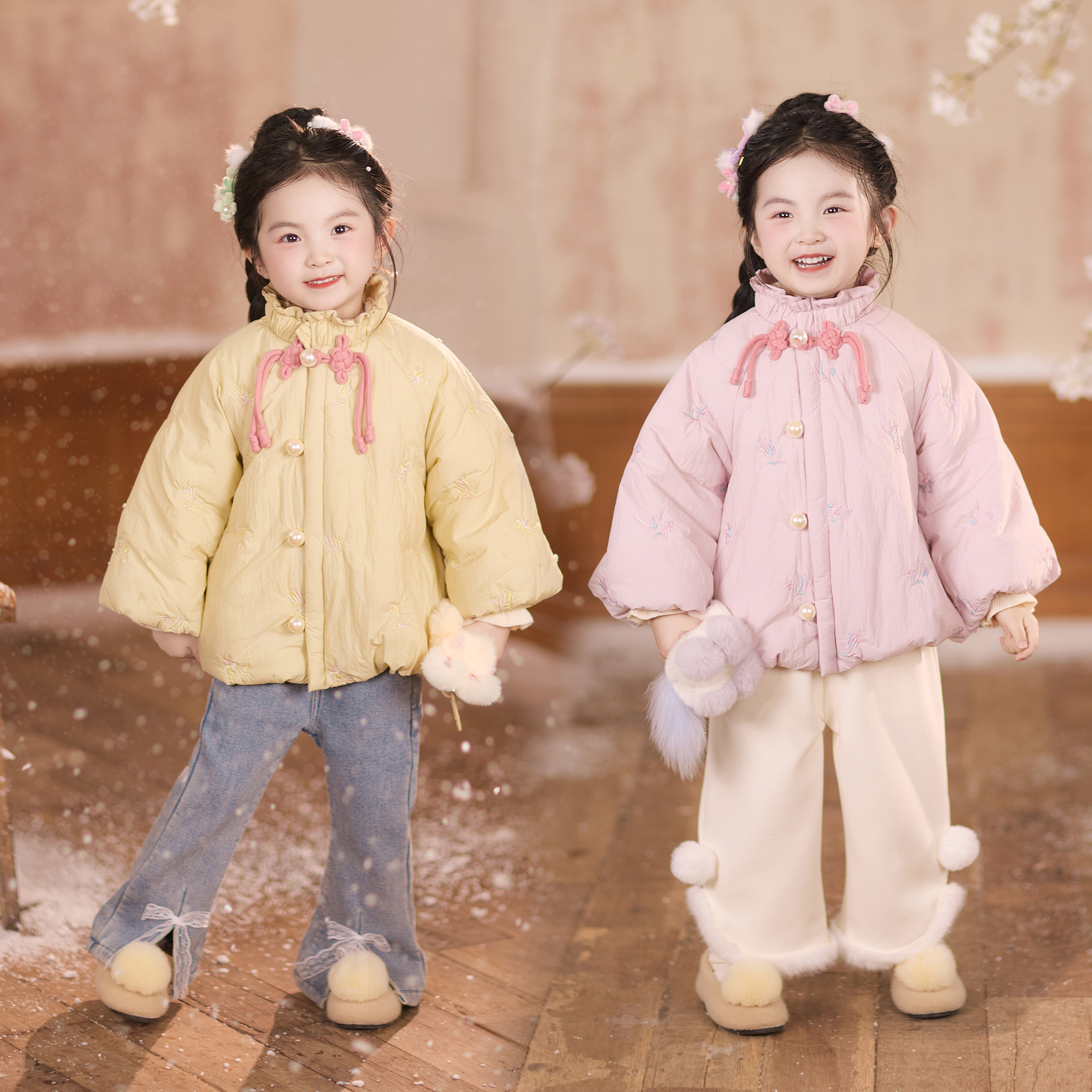 【奶泡泡】童锣湾女童汉服冬季新款汉元素改良款裤子套装加绒外套,童装/婴儿装/亲子装,汉服,淘宝优惠券,粉丝福利购,淘宝优惠卷