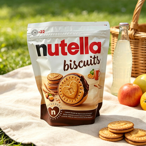 费列罗nutella能多益巧克力夹心榛子可可酱饼干袋装网红进口零食