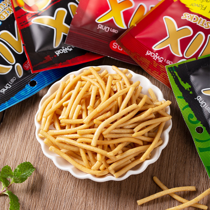 VFOODS MIX脆脆条泰国进口香辣鸡味咪咪虾条薯条膨化休闲零食75g